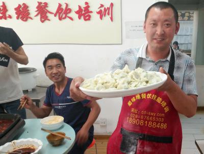學員制作的手工水餃  水餃抄手技術(shù)培訓